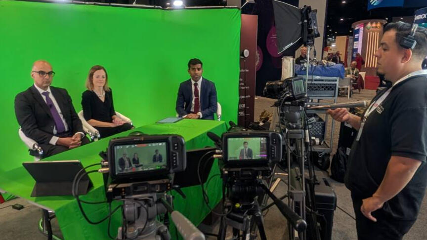 CME livestream with green screen studio